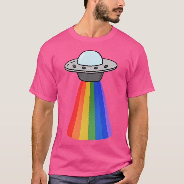 Camiseta Arco-Íris Ufo Drawing (Frente)