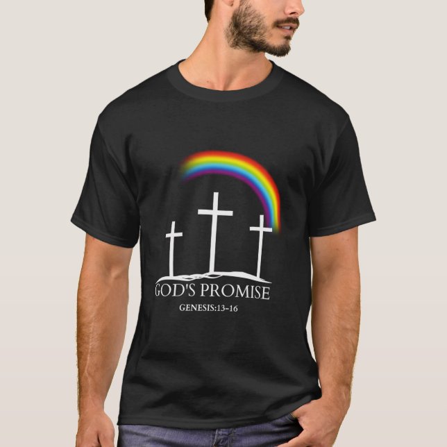 Camiseta Arco-Íris Uma Promessa De Deus Não Um Símbolo De O (Frente)