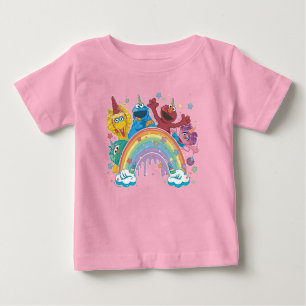 Camiseta Arco-íris Unicórnio da Rua Sésamo