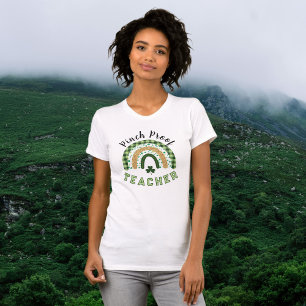 Camiseta Arco-íris Verde Pinch Proof Professor Dia de São P