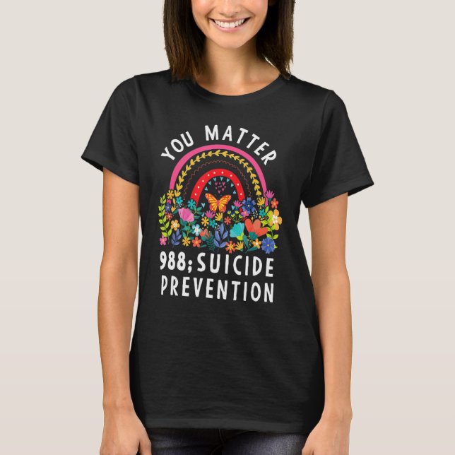 Camiseta Arco-Íris Você Importa 988 Awarenes De Prevenção C (Frente)