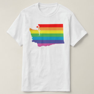 Camiseta arco-íris washington