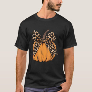 Camiseta Arco Leopard Coquette Pumpkin Season Spooky Hallow