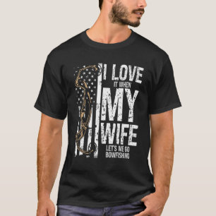 Camiseta Arco-pesca Eu amo minha esposa Caçadora de Arco Ar