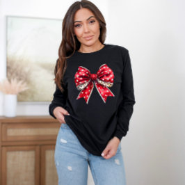 Camiseta Arco Pontilhado Vermelho e Branco