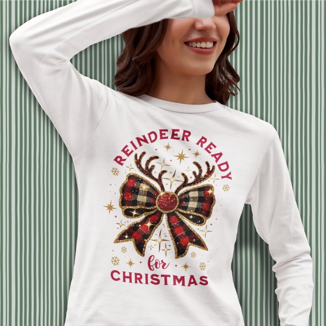Camiseta Arco preparado para a Xadrez de Natal Coquette (Criador carregado)