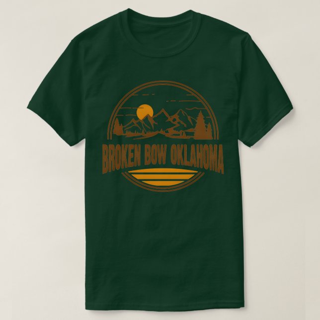 Camiseta Arco quebrado Oklahoma Moain Hiking 1 (Frente do Design)