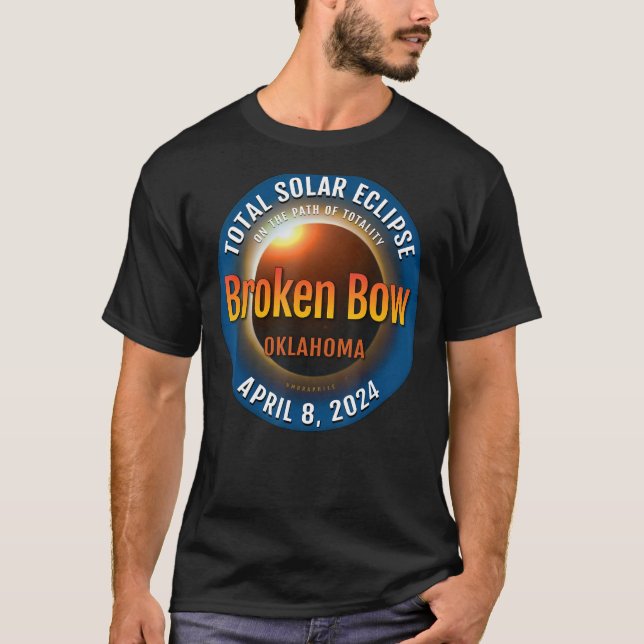 Camiseta Arco quebrado Oklahoma OK Total Eclipse Solar 2024 (Frente)