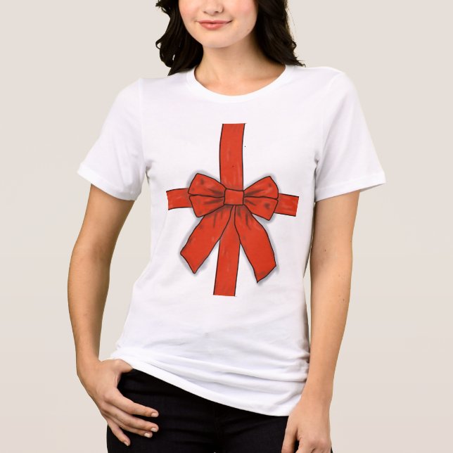 Camiseta Arco Red Gift para Feriados em (Frente)