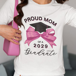 Camiseta Arco rosa bonito Orgulhosa Mãe do Formando