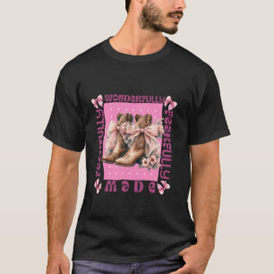 Camiseta Arco rosa Christian Cowgirl Boot Western Bíblia Ve