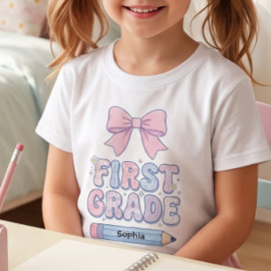 Camiseta Arco Rosa Coquete Personalizado para o Primeiro Di