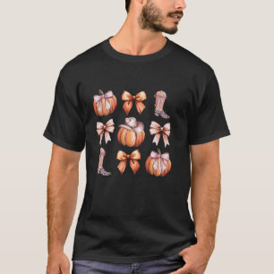 Camiseta Arco rosa coquetel Western Boots Pumpkin Cowboy