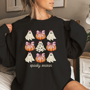 Camiseta Arco Rosa, Coquette Cute Ghost E Pumpkin Halloween