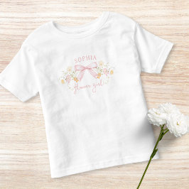 Camiseta Arco rosa e flores silvestres Menina Moderna