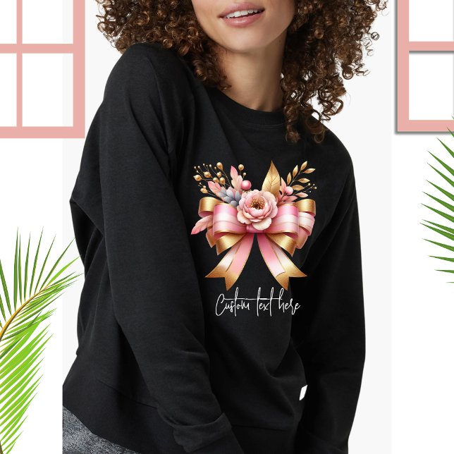 Camiseta Arco rosa estético coquetel Nome personalizado Swe (Criador carregado)