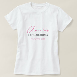 Camiseta Arco Rosa Floral Coquette Sweet 16 Aniversário