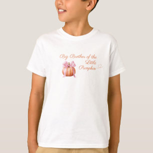 Camiseta Arco rosa Pumpkin "Big Brother of Pumpkin" Bebê