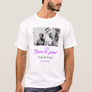 Camiseta Arco roxo comemora 60 anos de aniversário de casam
