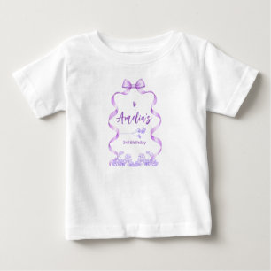 Camiseta Arco Roxo de Aniversário Qualquer Idade