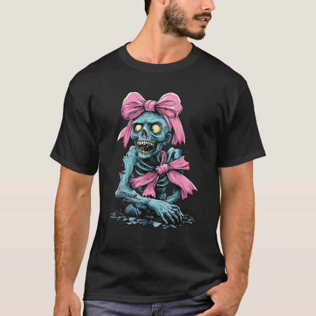 Camiseta Arco Zombie Spooky Halloween Mãe Mães D (Frente)