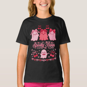 Camiseta Arcos Assustadores Fantasmas Rosa Cereja Coquette
