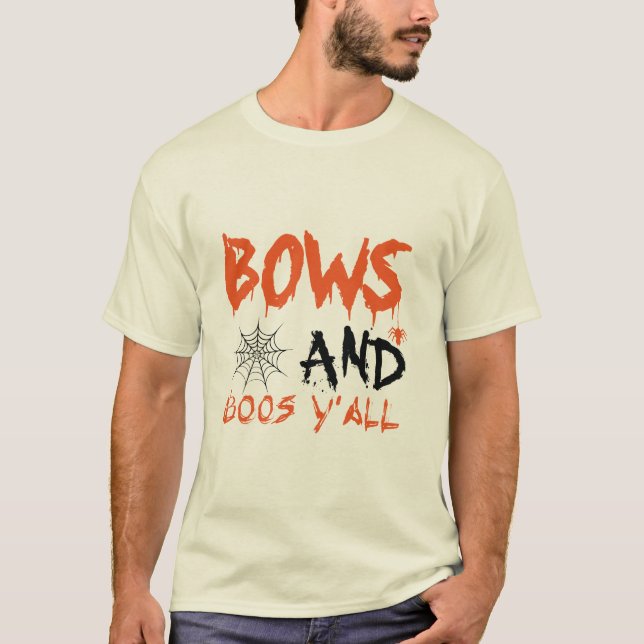 Camiseta Arcos bonitos Boos Y'all Halloween (Frente)