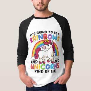 Camiseta Arcos-De-Chuva E Unicórnios Cujos Brancos São Espa