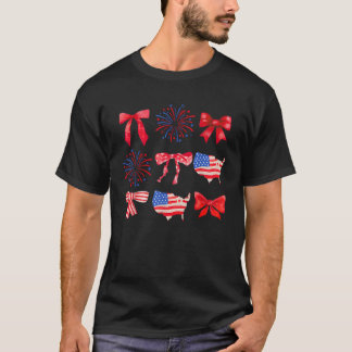 Camiseta Arcos De Coquetel Vermelho Branco E Azul Americano