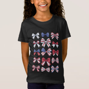 Camiseta Arcos de coquetes vermelhos brancos e azuis americ