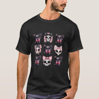 Camiseta Arcos de Halloween de Cat Coquette Preto Rosa Hall