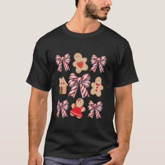 Camiseta Arcos de Natal com Candy Canes Gingerbre