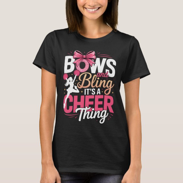 Camiseta Arcos e Brilho É uma Coisa de Cheerleading Cheer (Frente)