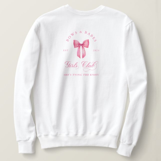 Camiseta Arcos e Clube de Meninas Bebês Despedida de Soltei (Verso do Design)