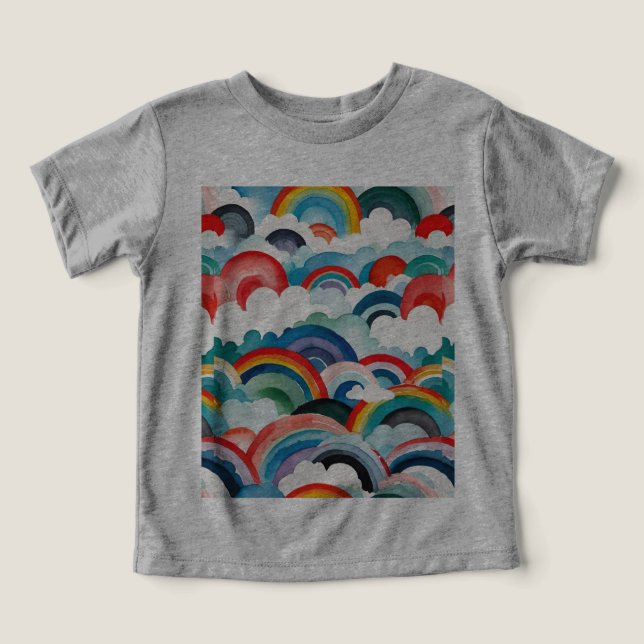 Camiseta Arcos E Nuvens Whimsical (Design frontal)
