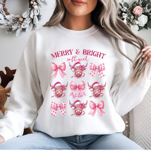 Camiseta Arcos e vacas de Natal cor-de-rosa