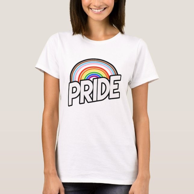 Camiseta Arcos Íris Progresso Orgulho (Frente)