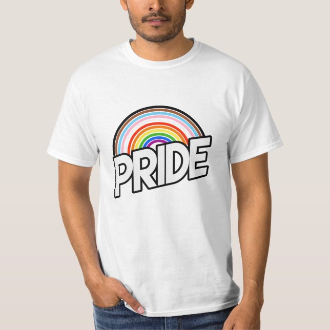 Camiseta Arcos Íris Progresso Orgulho (Frente)