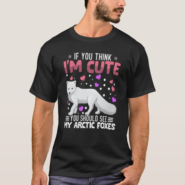 Camiseta Arctic Foxes Heart Valentine's Day Animal For Wome (Frente)