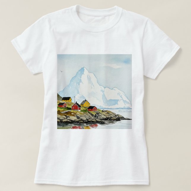 Camiseta Arctic-Nordic landscape (Frente do Design)
