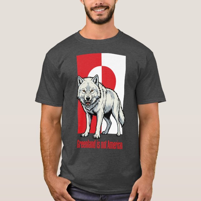 Camiseta Arctic wolf Greenland is not American (Frente)