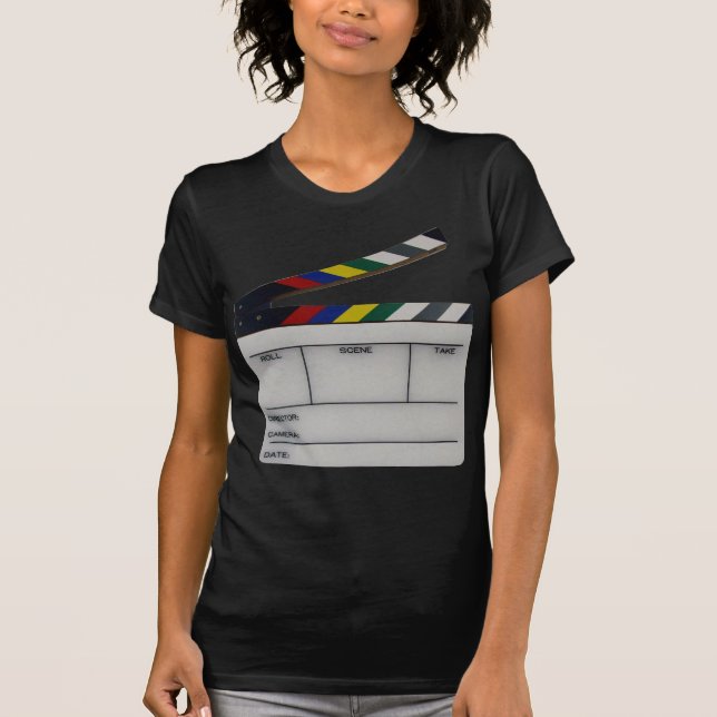 Camiseta Ardósia da cineasta do filme da ripa (Frente)