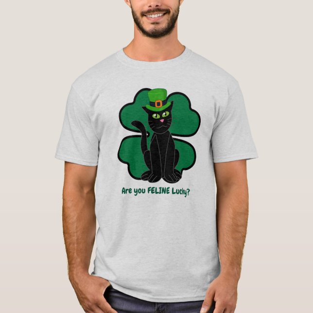 Camiseta Are you Feline Lucky? (Frente)