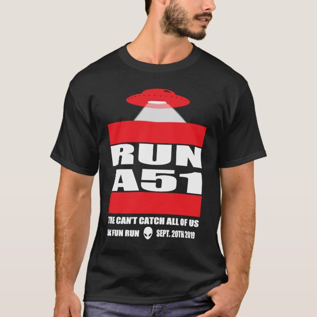 Camiseta Área 51 5.000 Diversão A51 Interromper na Área 51  (Frente)