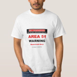 Camiseta Área 51 Aviso