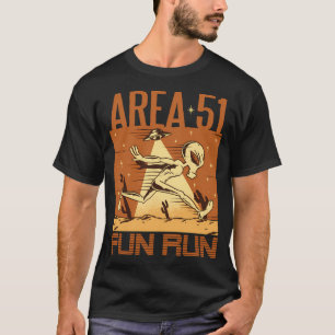 Camiseta Área 51 Diversão I Executando Aliens Ufo