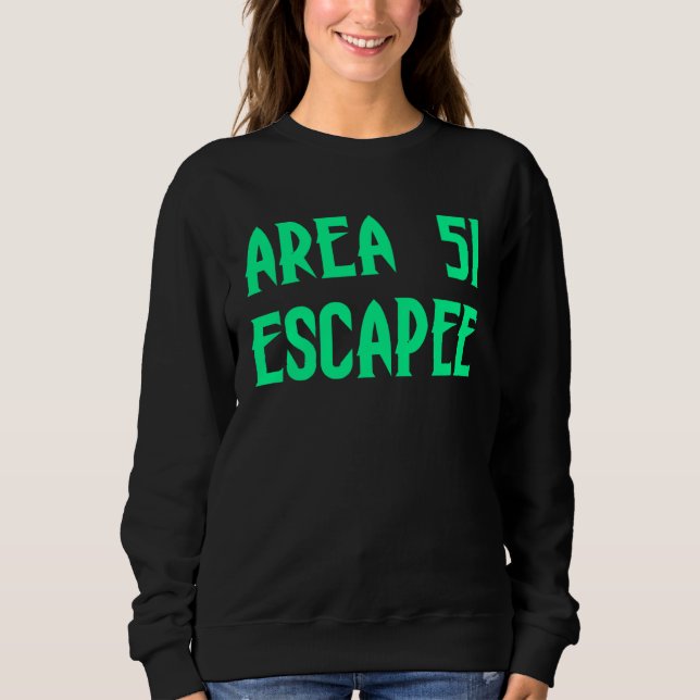 Camiseta Area 51 Escapee Alien Escaped Prison (Frente)