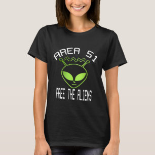 Camiseta Área 51 Livre O Gráfico De Alienígenas Legal
