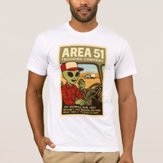 Camiseta Área 51 Motorista de caminhão Aliens Roswell da dé