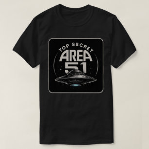 Camiseta Área 51 - OVNI de Alienígena Secreta Superior - Me